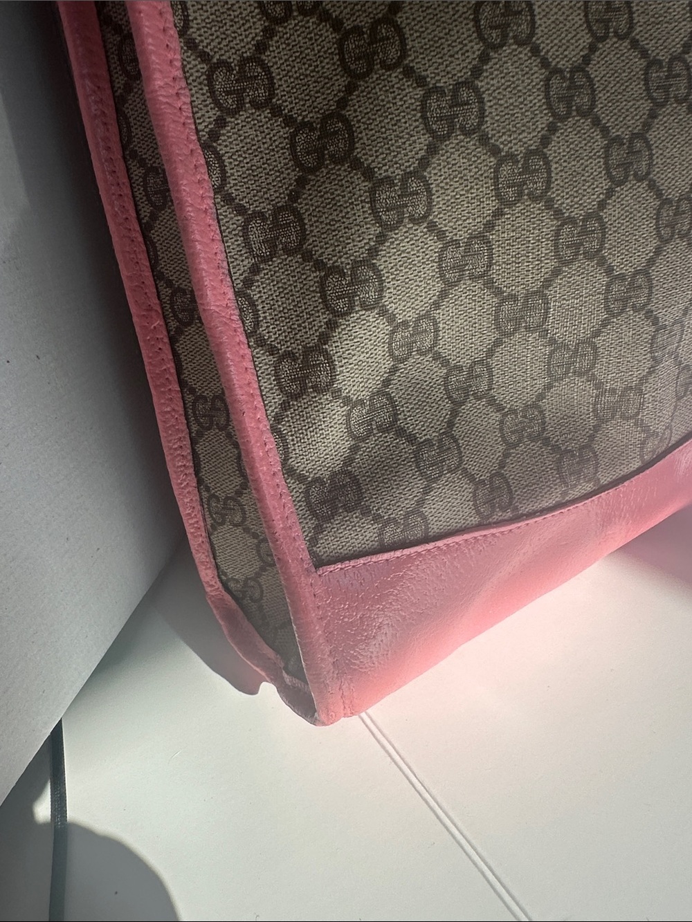 Gucci Monogram Tote Refreshed with Angelus Acrylic Leather Paint and sealer - Picture 3 of 16